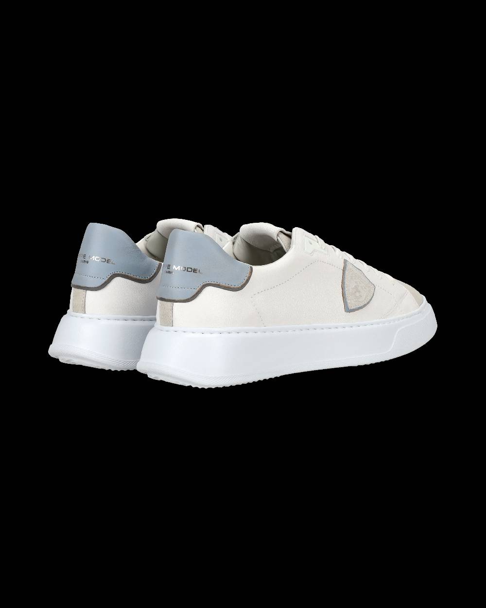 Philippe Model Sneaker Casual Temple Da Uomo In Pelle - Azzurro E Bianco
