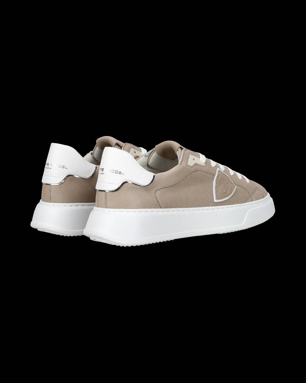 Philippe Model Sneaker Casual Temple Da Uomo In Pelle Nabuk - Grigio