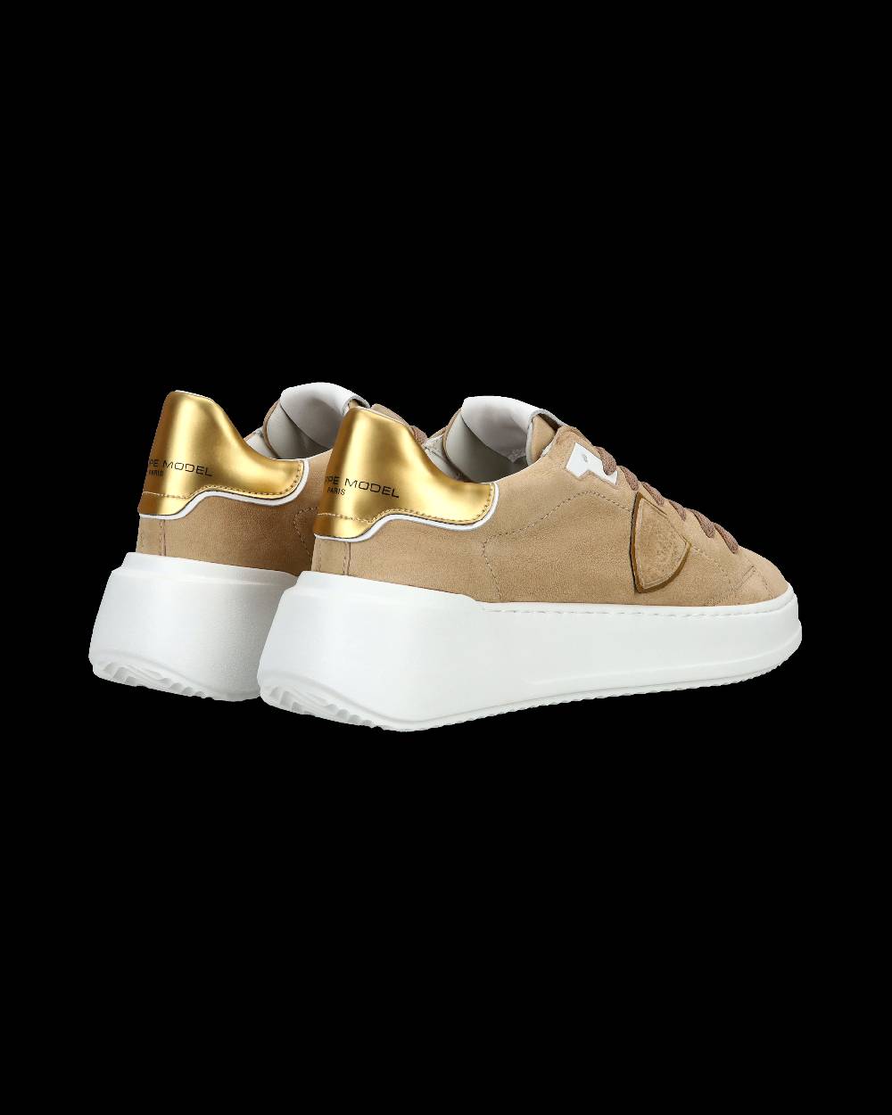 Philippe Model Sneaker Casual Tres Temple Da Donna In Pelle Nabuk - Beige