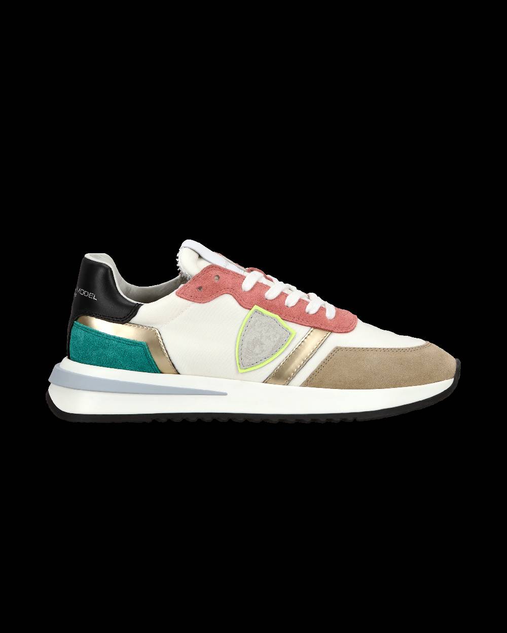 Philippe Model Sneaker Casual Tropez 2.1 Da Donna In Nylon E Pelle - Bianco E Multicolor
