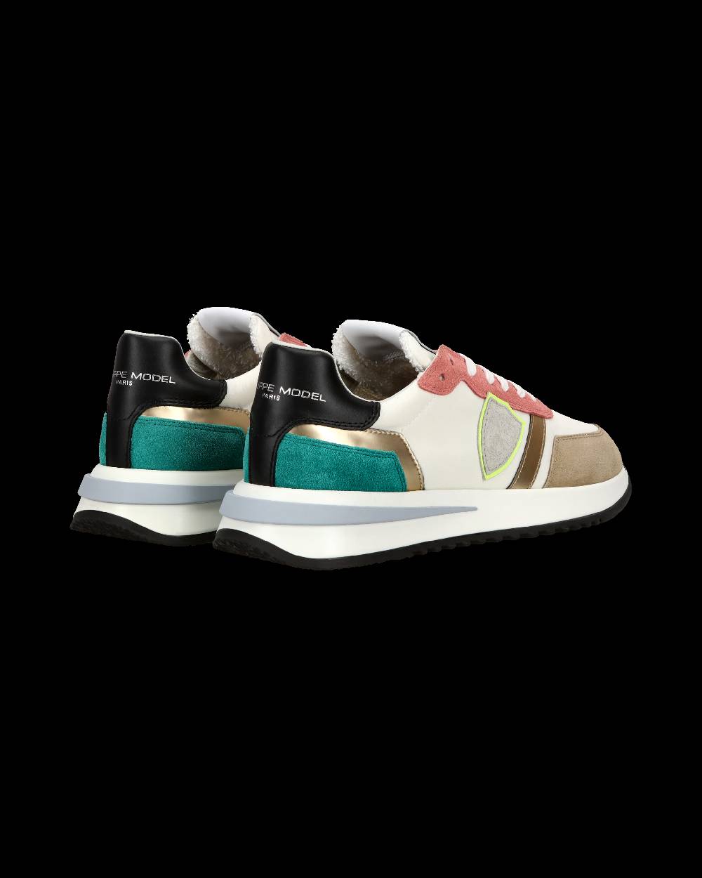 Philippe Model Sneaker Casual Tropez 2.1 Da Donna In Nylon E Pelle - Bianco E Multicolor