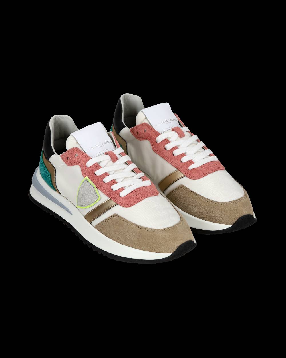 Philippe Model Sneaker casual Tropez 2.1 da donna in nylon e pelle - Bianco e multicolor