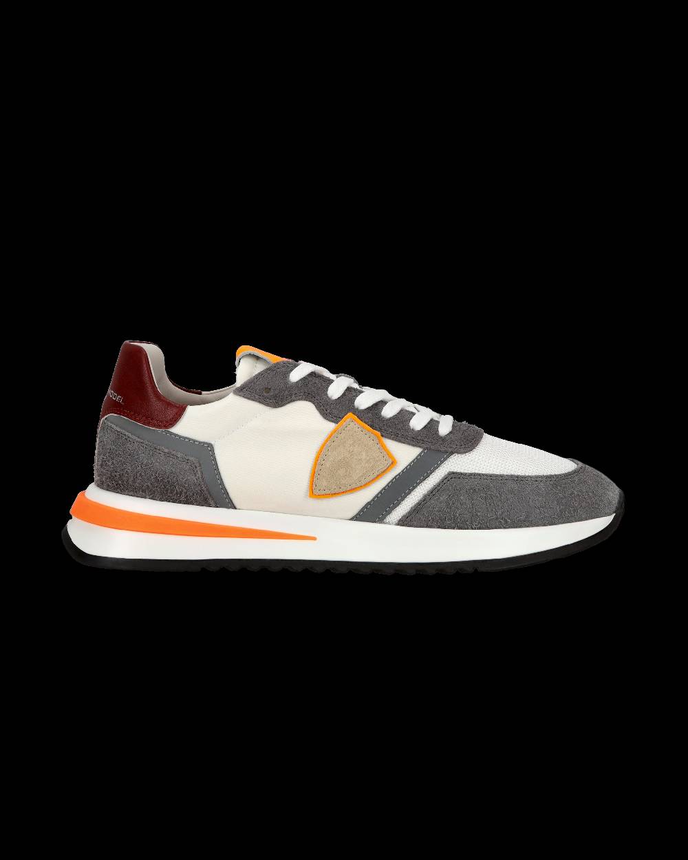 Philippe Model Sneaker Casual Tropez 2.1 Da Uomo In Nylon E Pelle - Arancione E Bianco