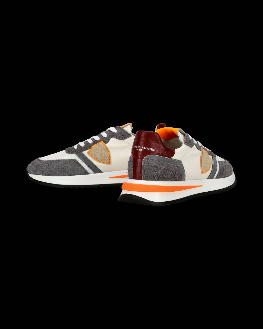 Philippe Model Sneaker Casual Tropez 2.1 Da Uomo In Nylon E Pelle - Arancione E Bianco