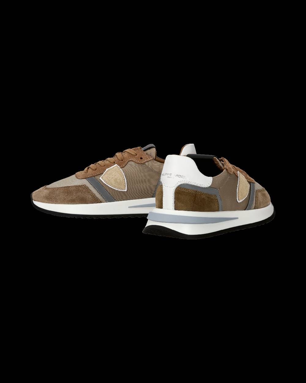 Philippe Model Sneaker Casual Tropez 2.1 Da Uomo In Nylon E Pelle - Tortora