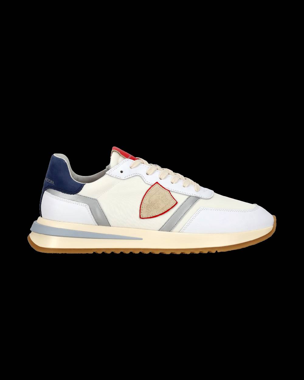 Philippe Model Sneaker Casual Tropez 2.1 Da Uomo In Nylon E Pelle - Bianco, Blu E Rosso