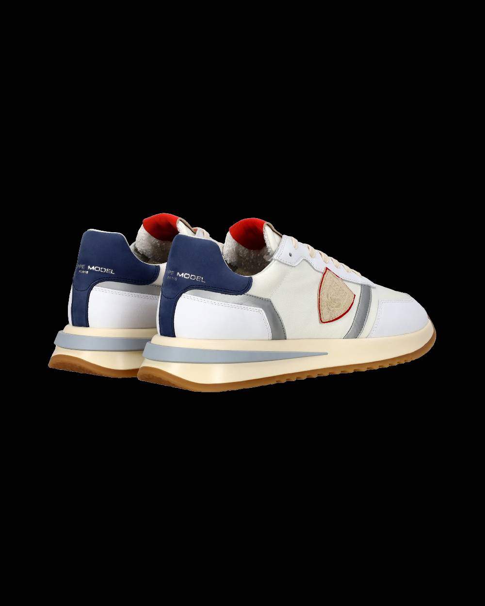 Philippe Model Sneaker Casual Tropez 2.1 Da Uomo In Nylon E Pelle - Bianco, Blu E Rosso