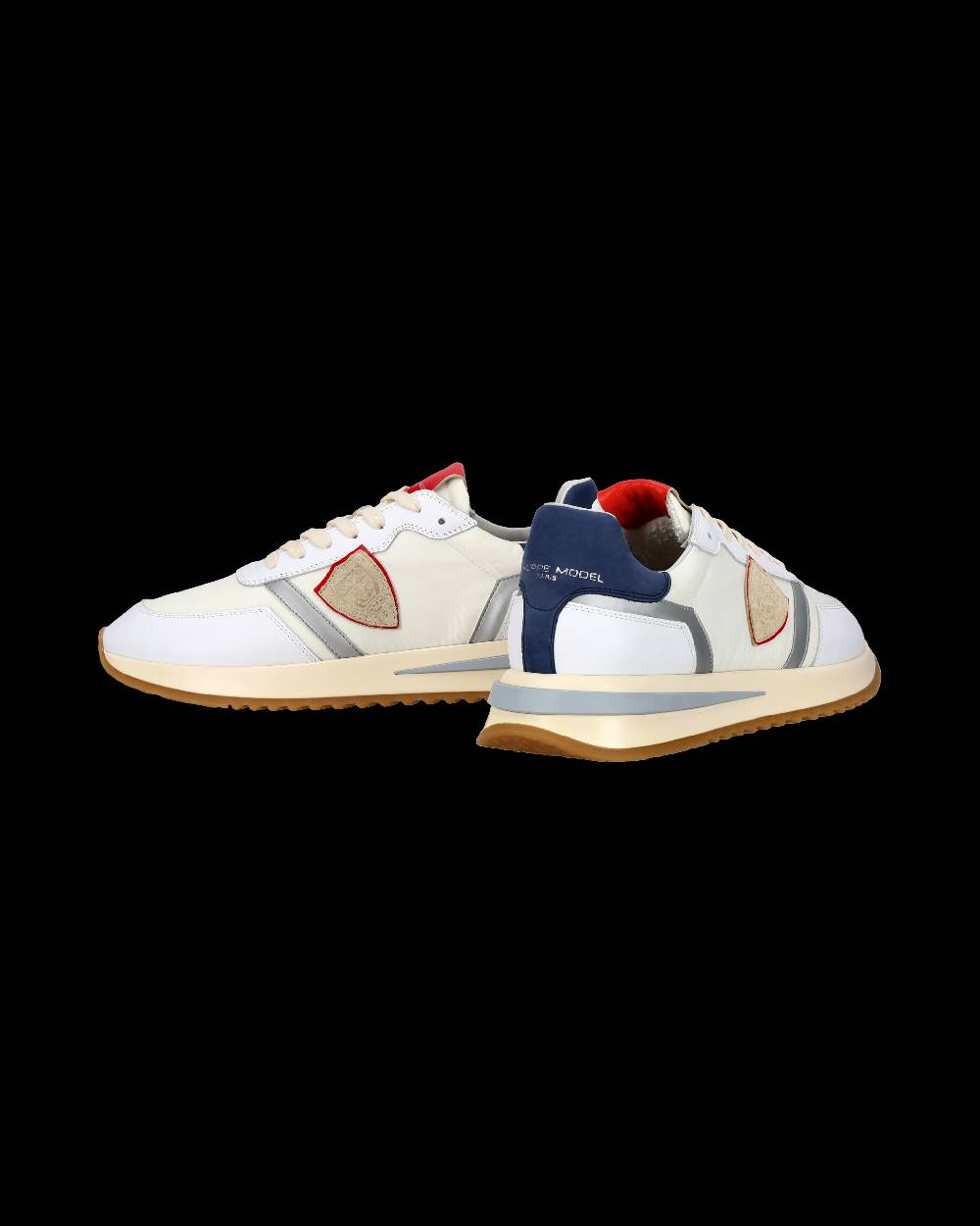Philippe Model Sneaker Casual Tropez 2.1 Da Uomo In Nylon E Pelle - Bianco, Blu E Rosso