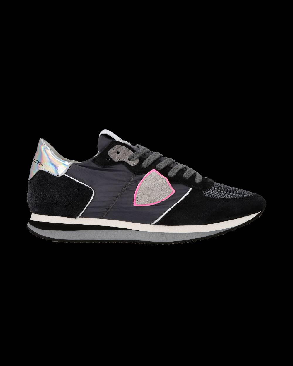 Philippe Model Sneaker Casual Trpx Da Donna In Nylon E Pelle - Antracite