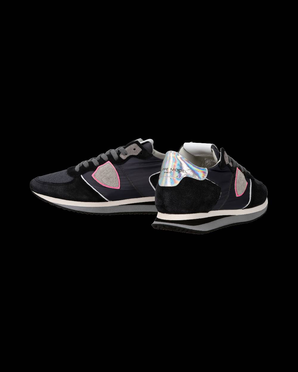 Philippe Model Sneaker Casual Trpx Da Donna In Nylon E Pelle - Antracite