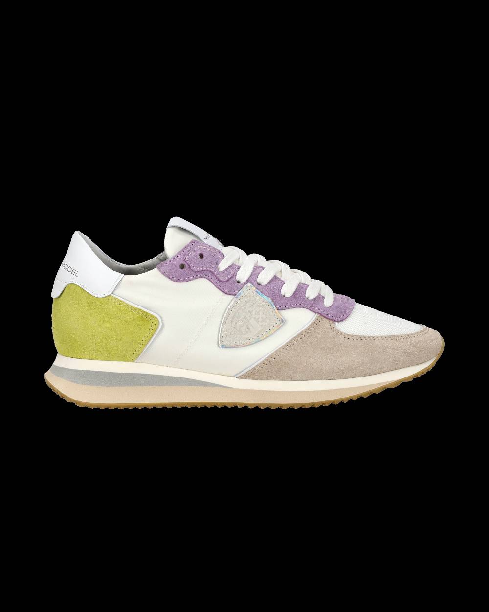 Philippe Model Sneaker Casual Trpx Da Donna In Nylon E Pelle - Bianco E Viola