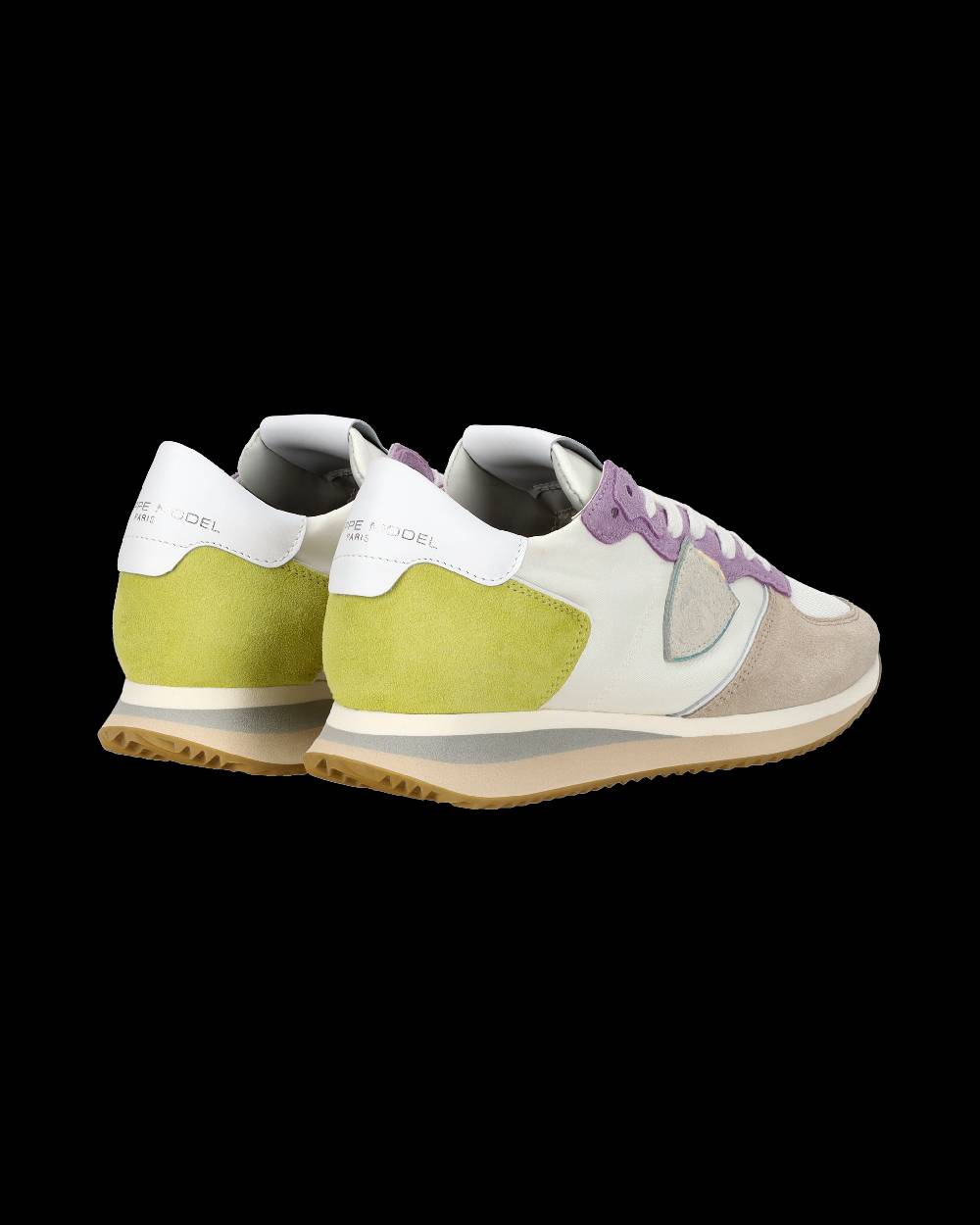 Philippe Model Sneaker Casual Trpx Da Donna In Nylon E Pelle - Bianco E Viola