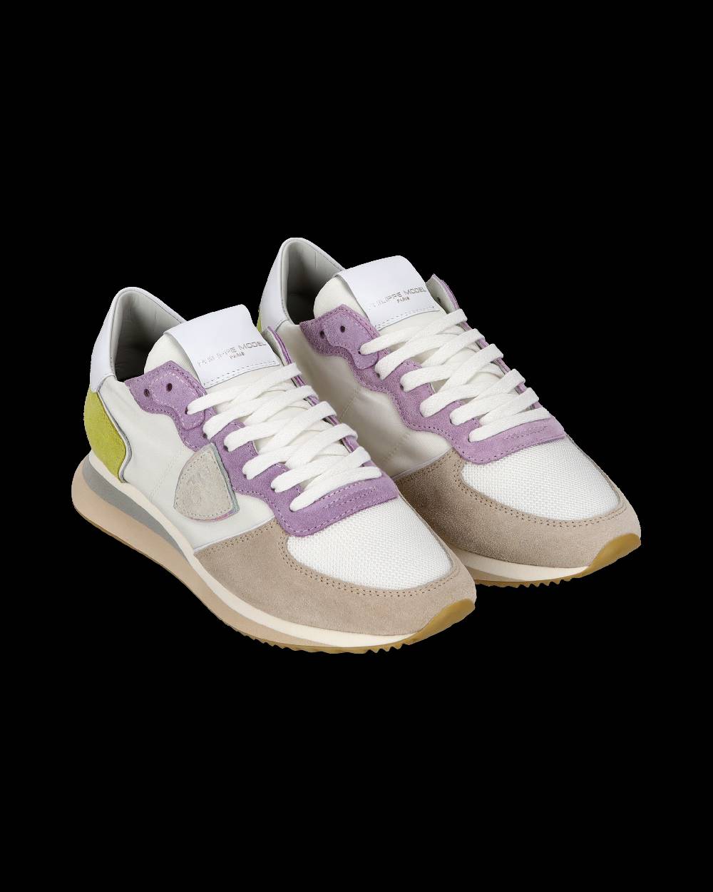 Philippe Model Sneaker casual Trpx da donna in nylon e pelle - Bianco e viola