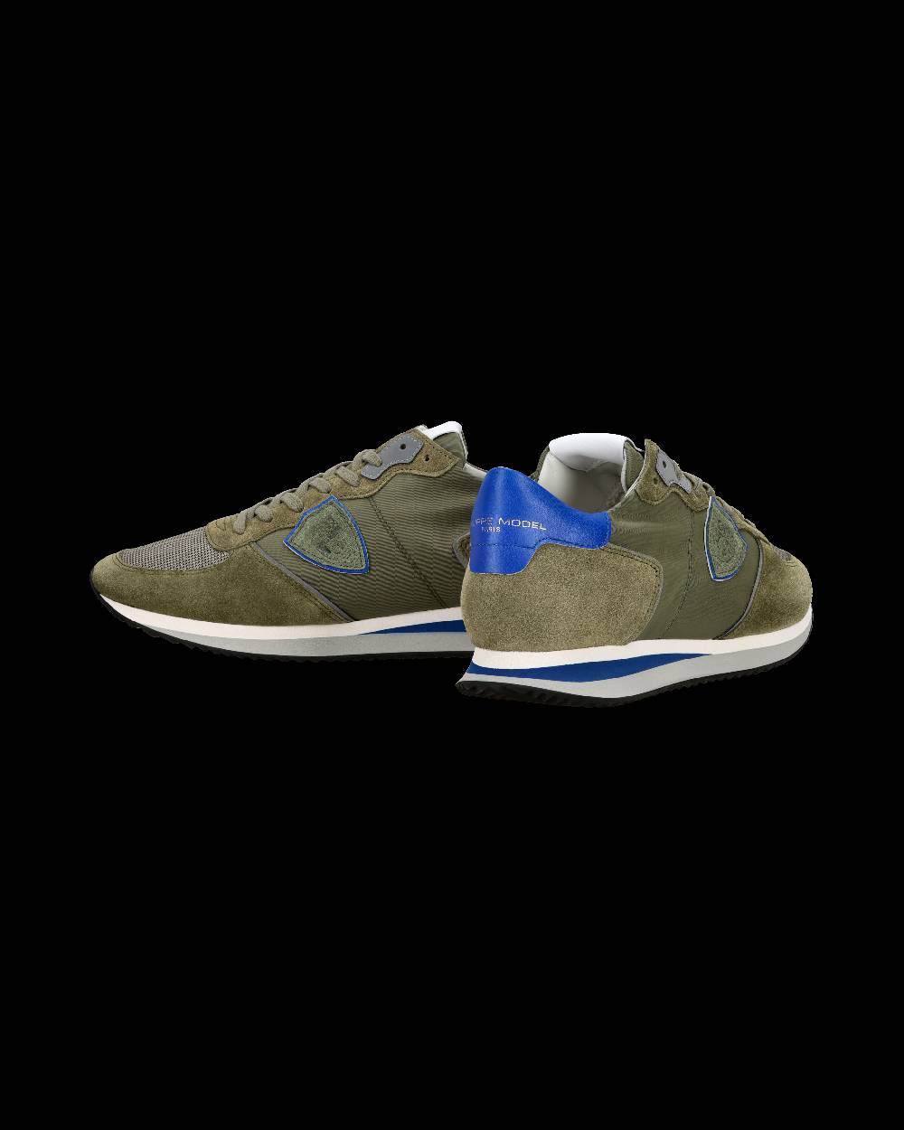 Philippe Model Sneaker Casual Trpx Da Uomo In Nylon E Pelle - Blu E Verde