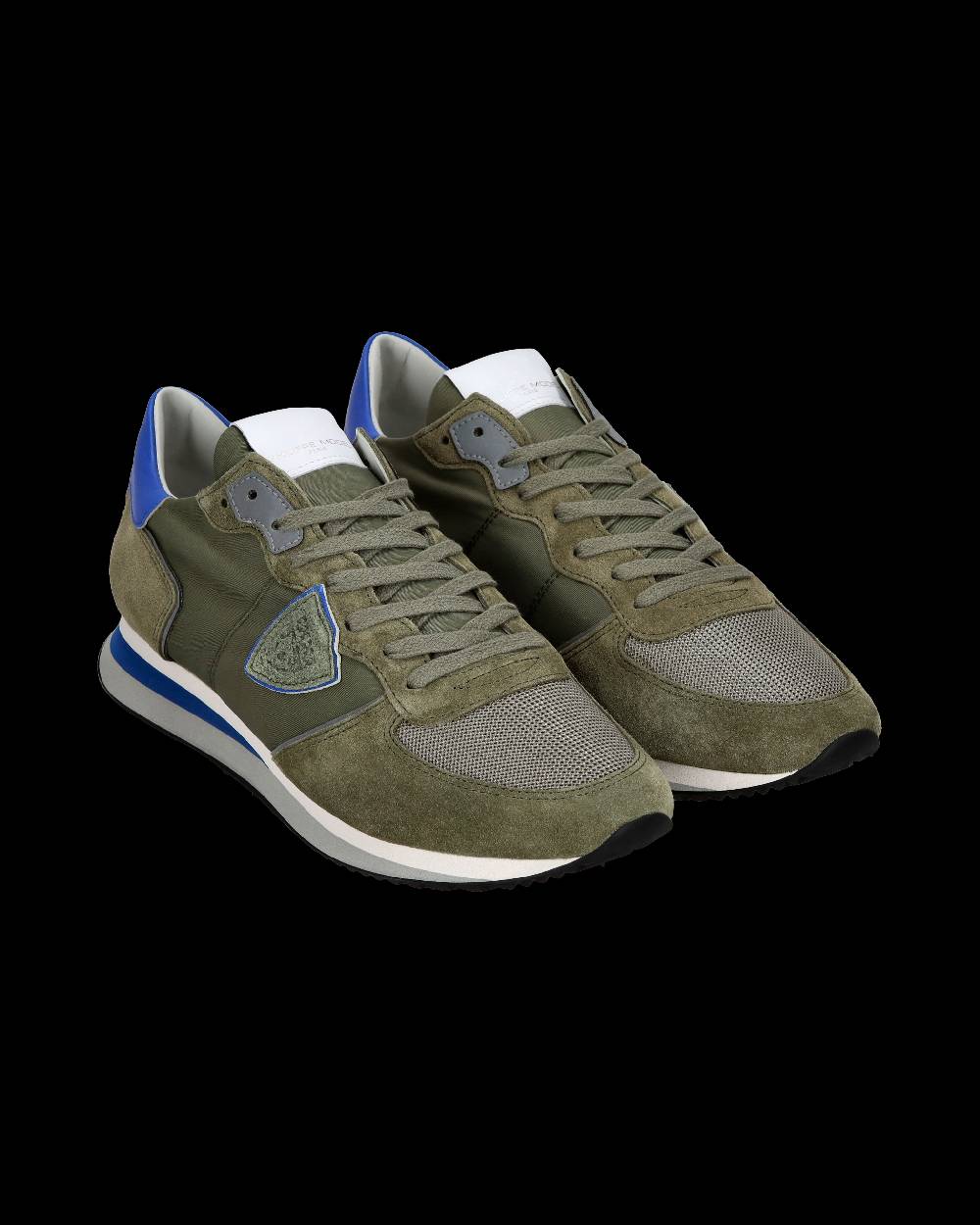 Philippe Model Sneaker casual Trpx da uomo in nylon e pelle - Blu e verde