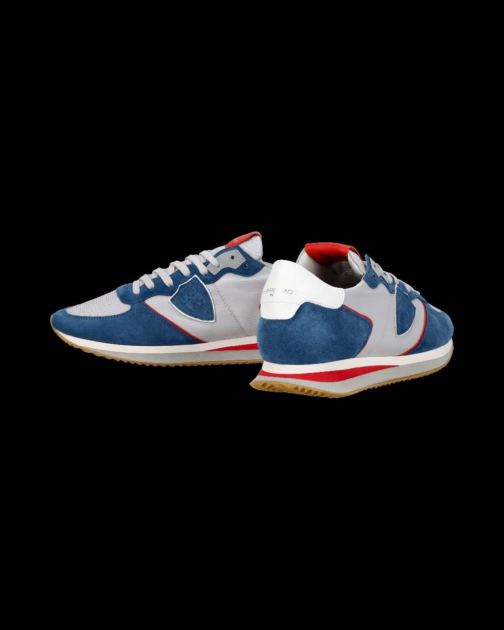 Philippe Model Sneaker Casual Trpx Da Uomo In Nylon E Pelle - Denim E Grigio
