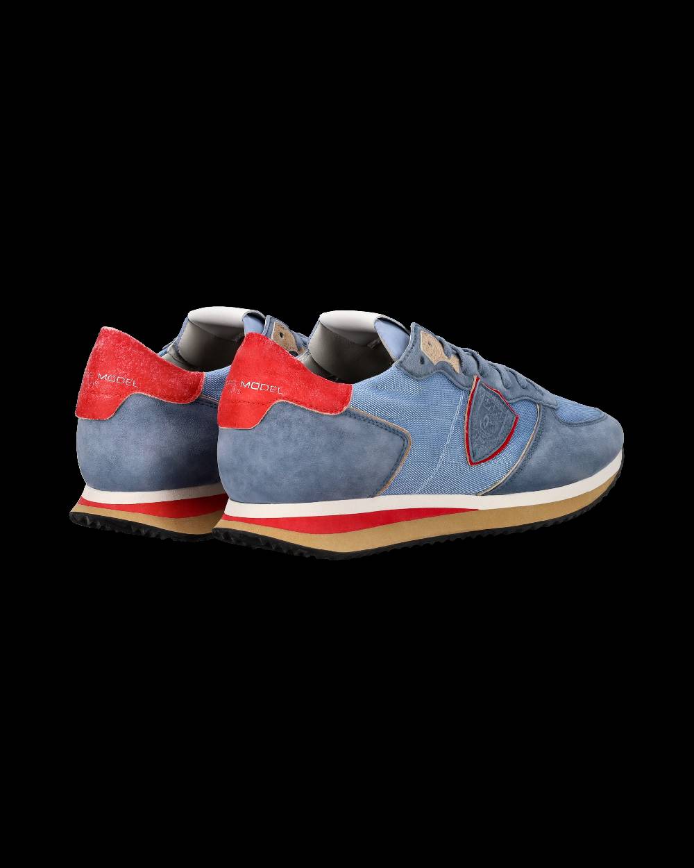 Philippe Model Sneaker Casual Trpx Da Uomo In Nylon E Pelle Nabuk - Azzurro