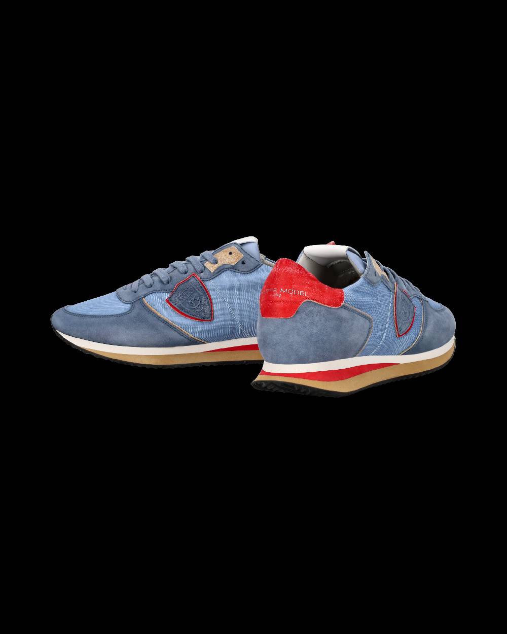 Philippe Model Sneaker Casual Trpx Da Uomo In Nylon E Pelle Nabuk - Azzurro