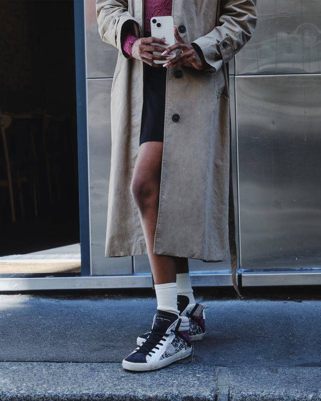 Philippe Model Sneaker High Paris Donna - Argento E Rosa