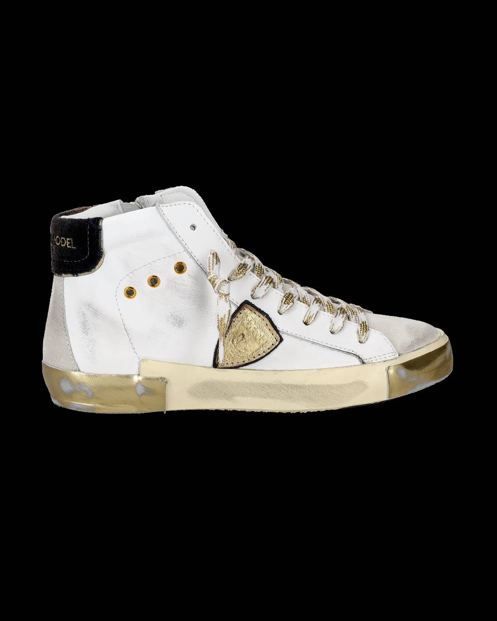 Philippe Model Sneaker High Paris Donna - Bianco E Oro