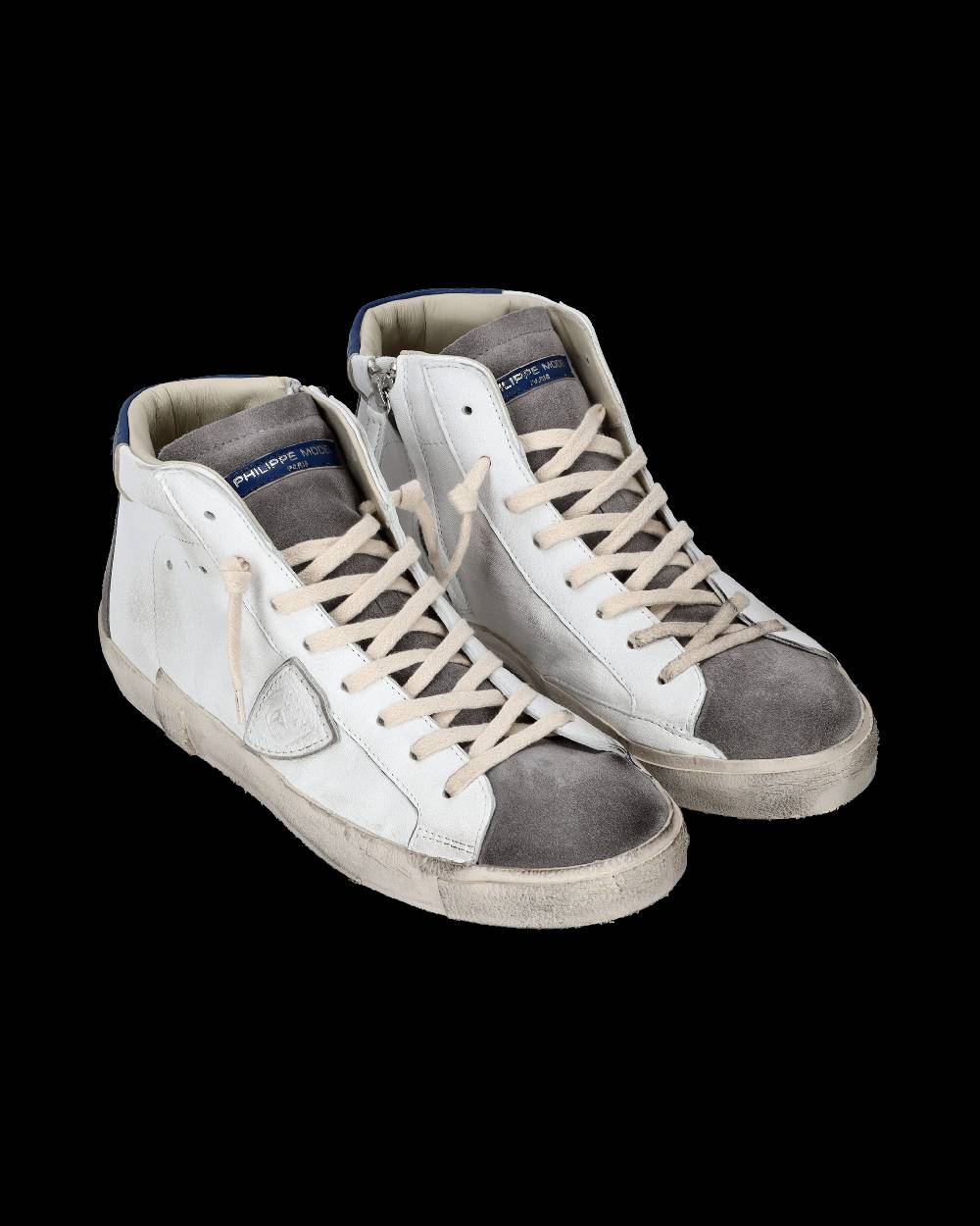 Philippe Model Sneaker high Prsx uomo - bianco e grigio