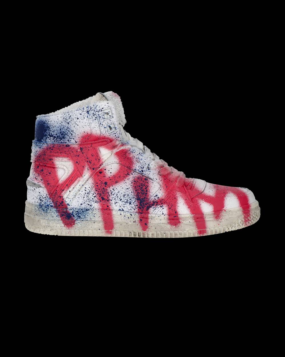 Philippe Model Sneaker Mid La Grande Donna - Bianco, Blu E Rosso