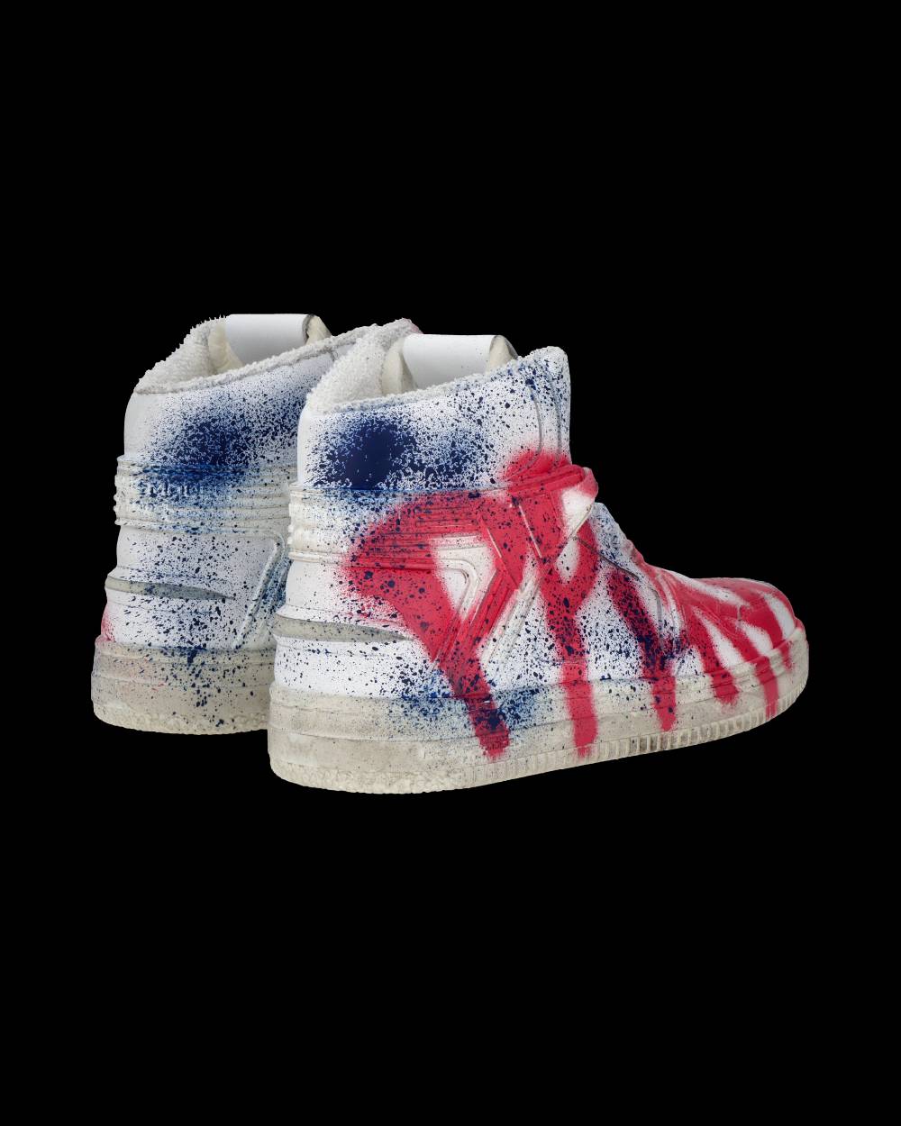 Philippe Model Sneaker Mid La Grande Donna - Bianco, Blu E Rosso