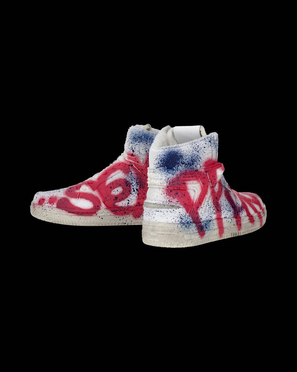 Philippe Model Sneaker Mid La Grande Donna - Bianco, Blu E Rosso