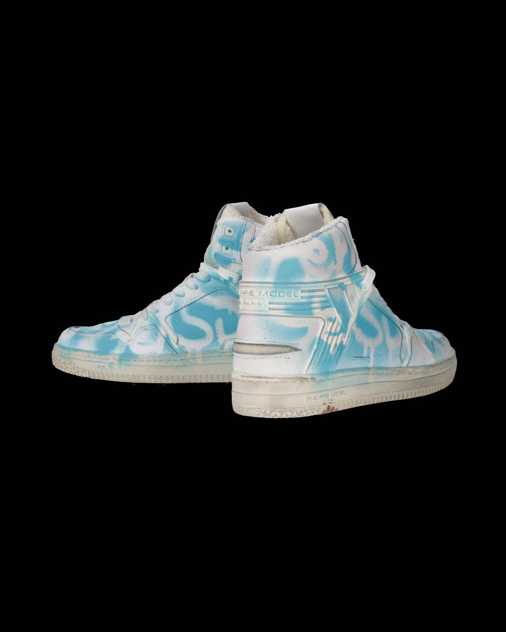 Philippe Model Sneaker Mid La Grande Donna - Bianco E Azzurro