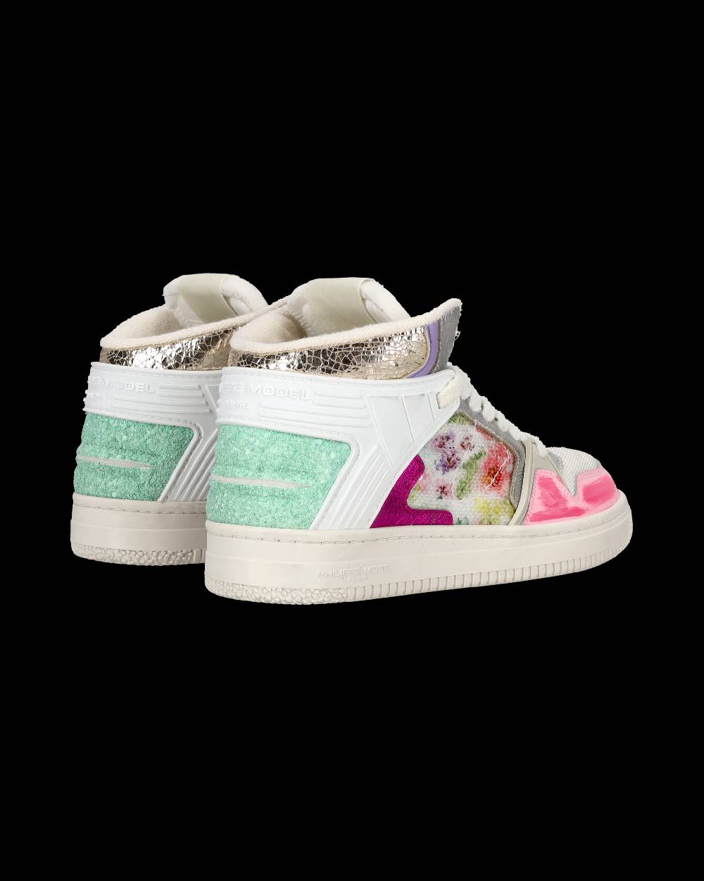 Philippe Model Sneaker Mid La Grande Donna - Bianco E Fucsia