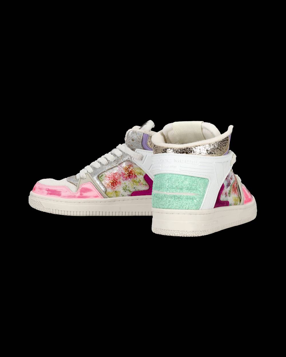 Philippe Model Sneaker Mid La Grande Donna - Bianco E Fucsia