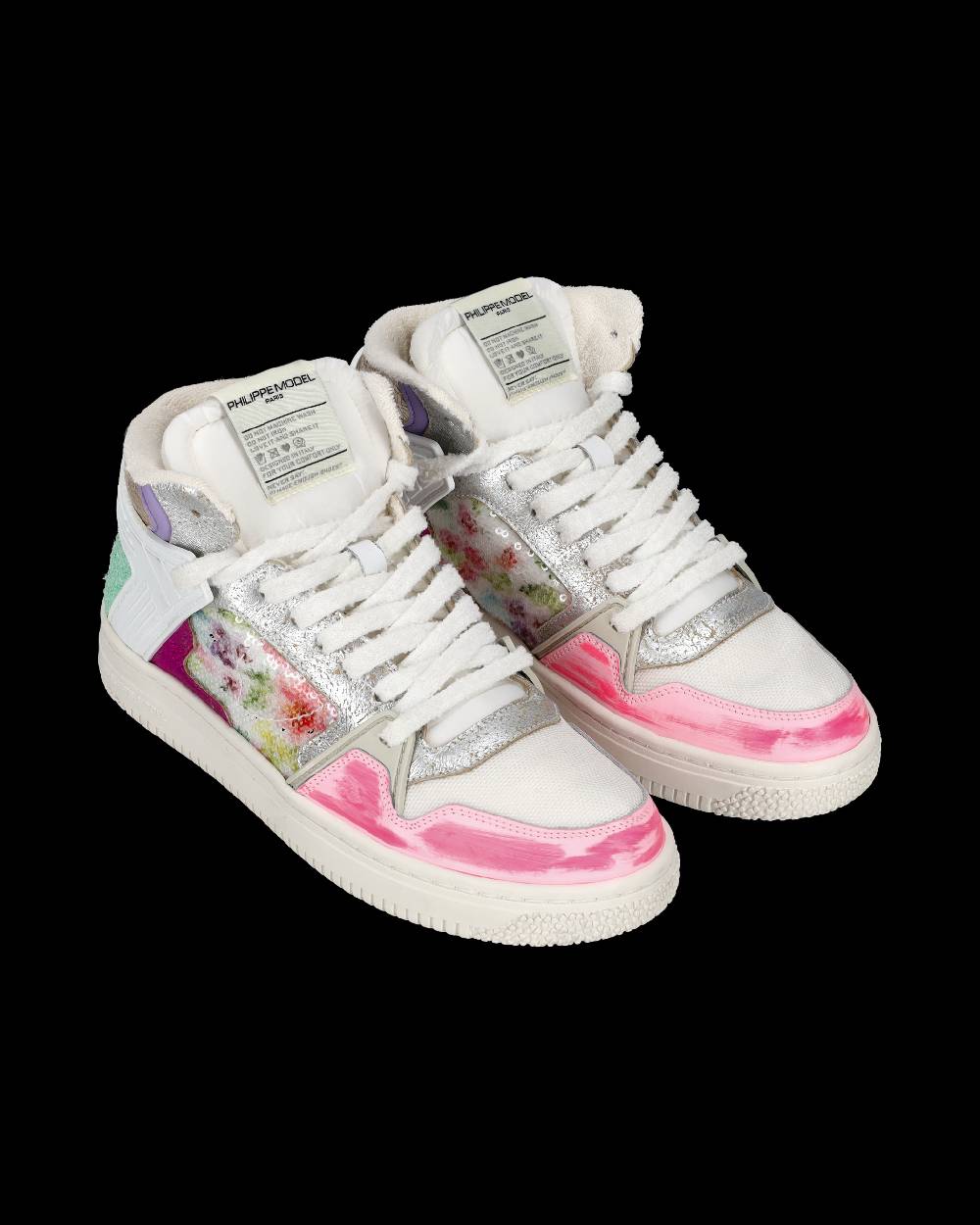 Philippe Model Sneaker mid La Grande donna - bianco e fucsia