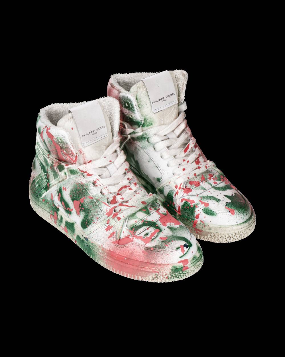 Philippe Model Sneaker mid La Grande donna - bianco, verde e rosa