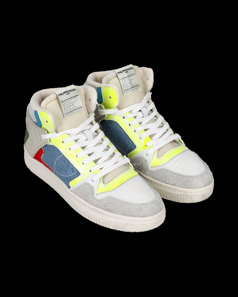 Philippe Model Sneaker mid La Grande uomo - bianco e azzurro