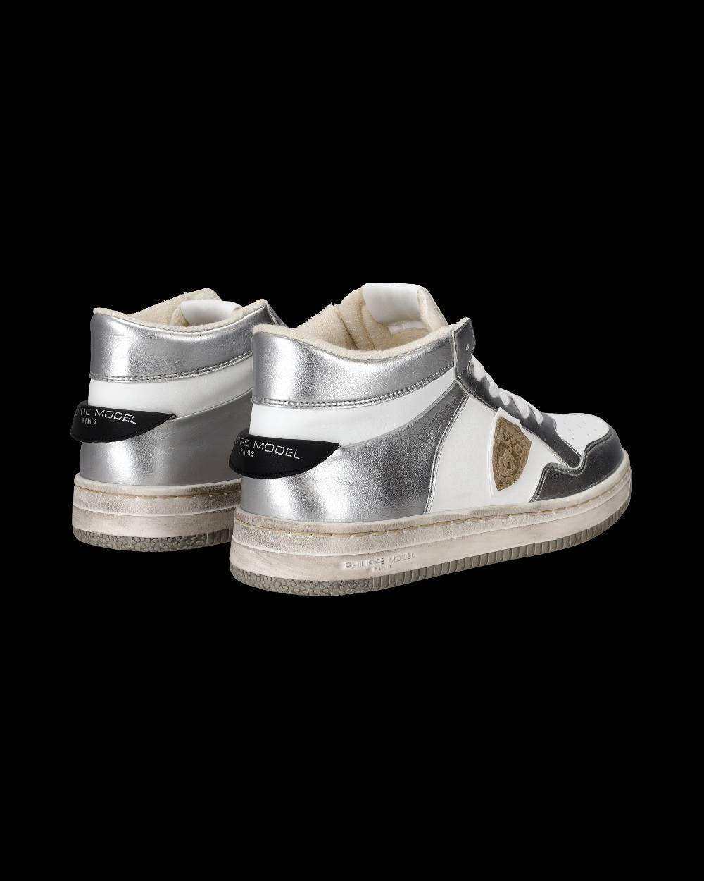 Philippe Model Sneaker Mid Rise Lyon Donna - Argento E Bianco
