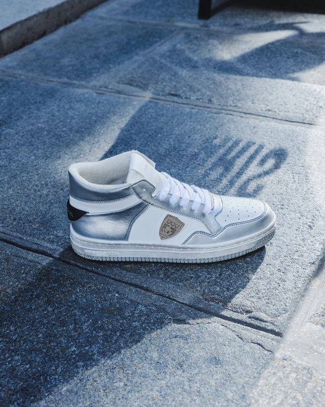 Philippe Model Sneaker Mid Rise Lyon Donna - Argento E Bianco