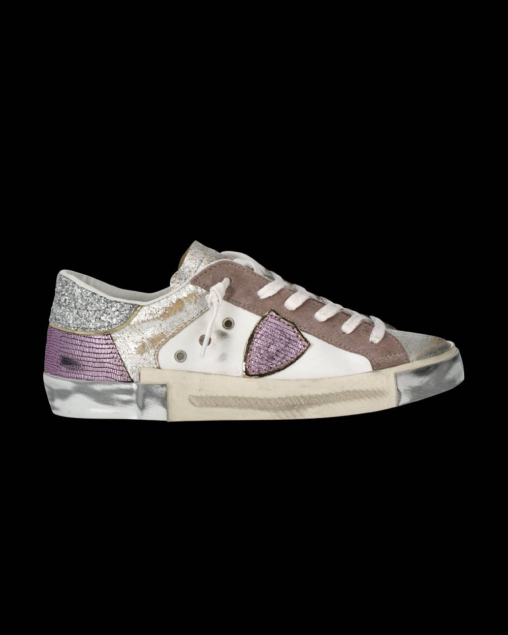 Philippe Model Sneaker Prsx Donna, Bianco Beige E Viola