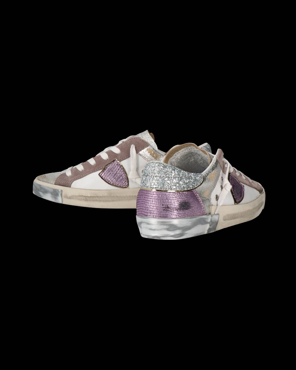 Philippe Model Sneaker Prsx Donna, Bianco Beige E Viola