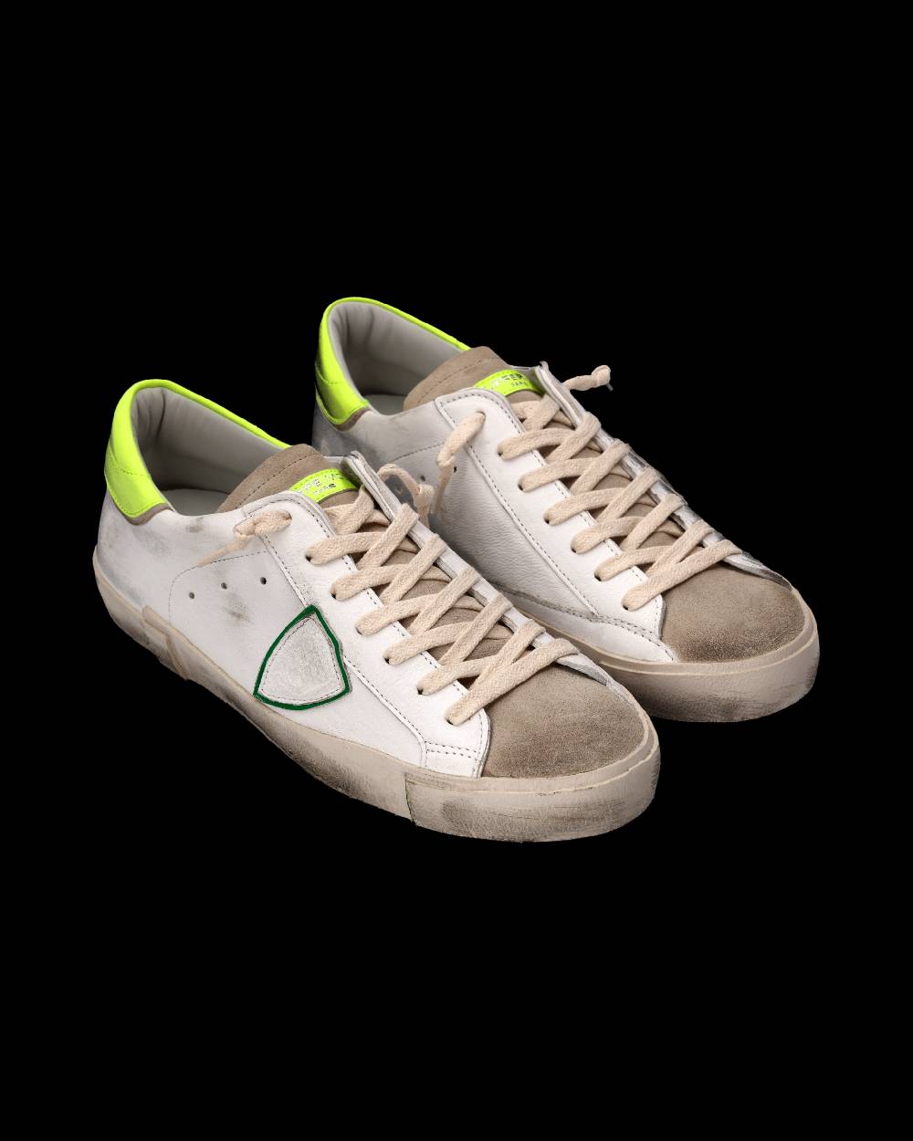 Philippe Model Sneaker Prsx Uomo, Bianco e Giallo Fluo