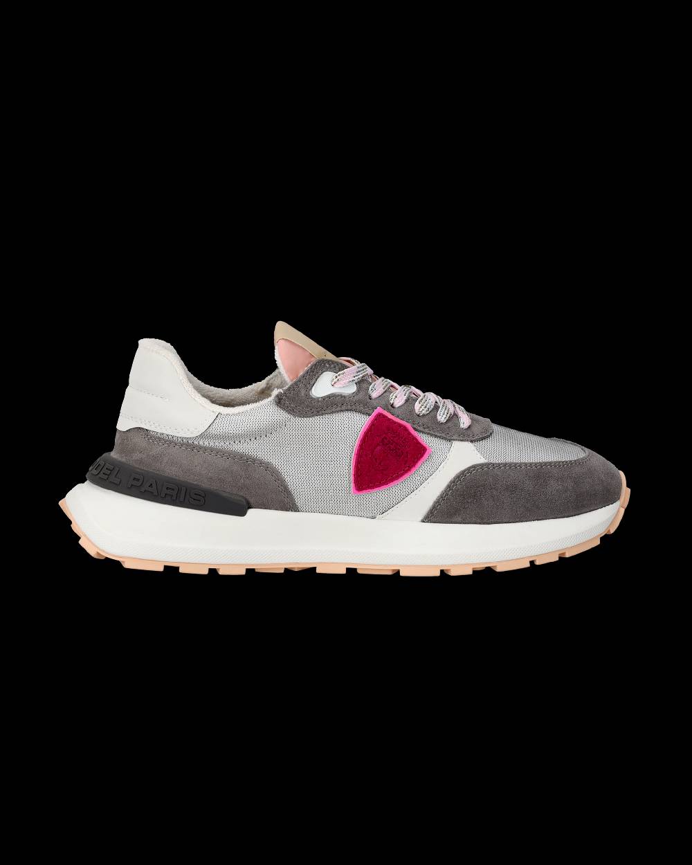 Philippe Model Sneaker Running Basse Antibes Donna - Argento E Grigio