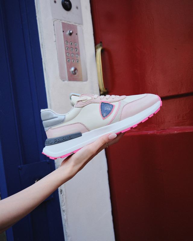 Philippe Model Sneaker Running Basse Antibes Donna - Rosa E Burro