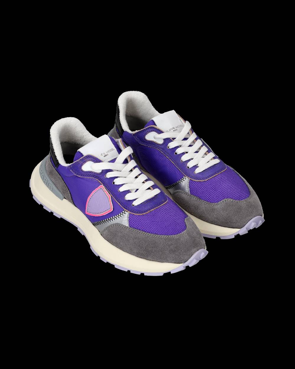 Philippe Model Sneaker Running Basse Antibes Donna - Viola E Grigio