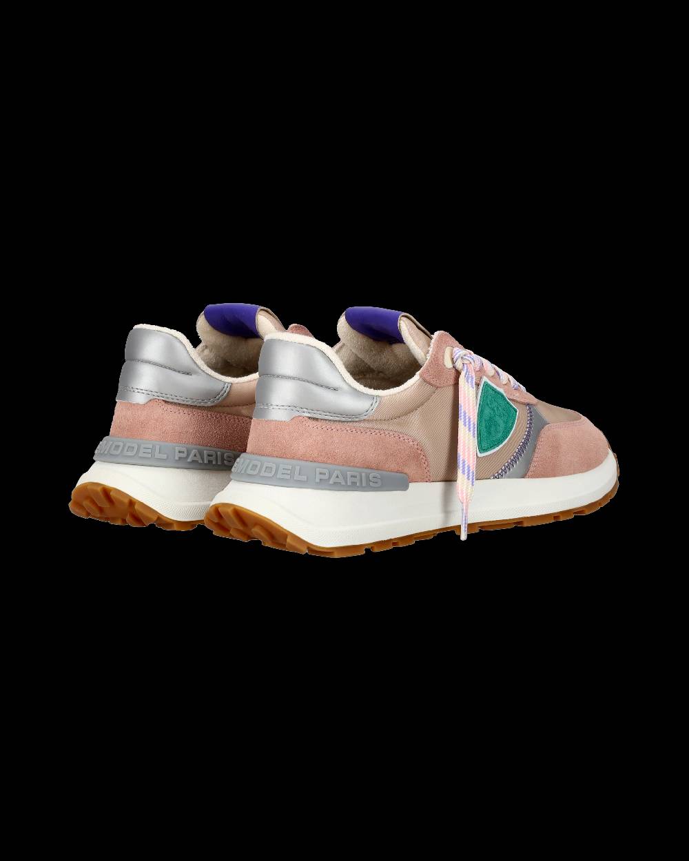 Philippe Model Sneaker Sportive Antibes Da Donna In Nylon E Pelle - Rosa
