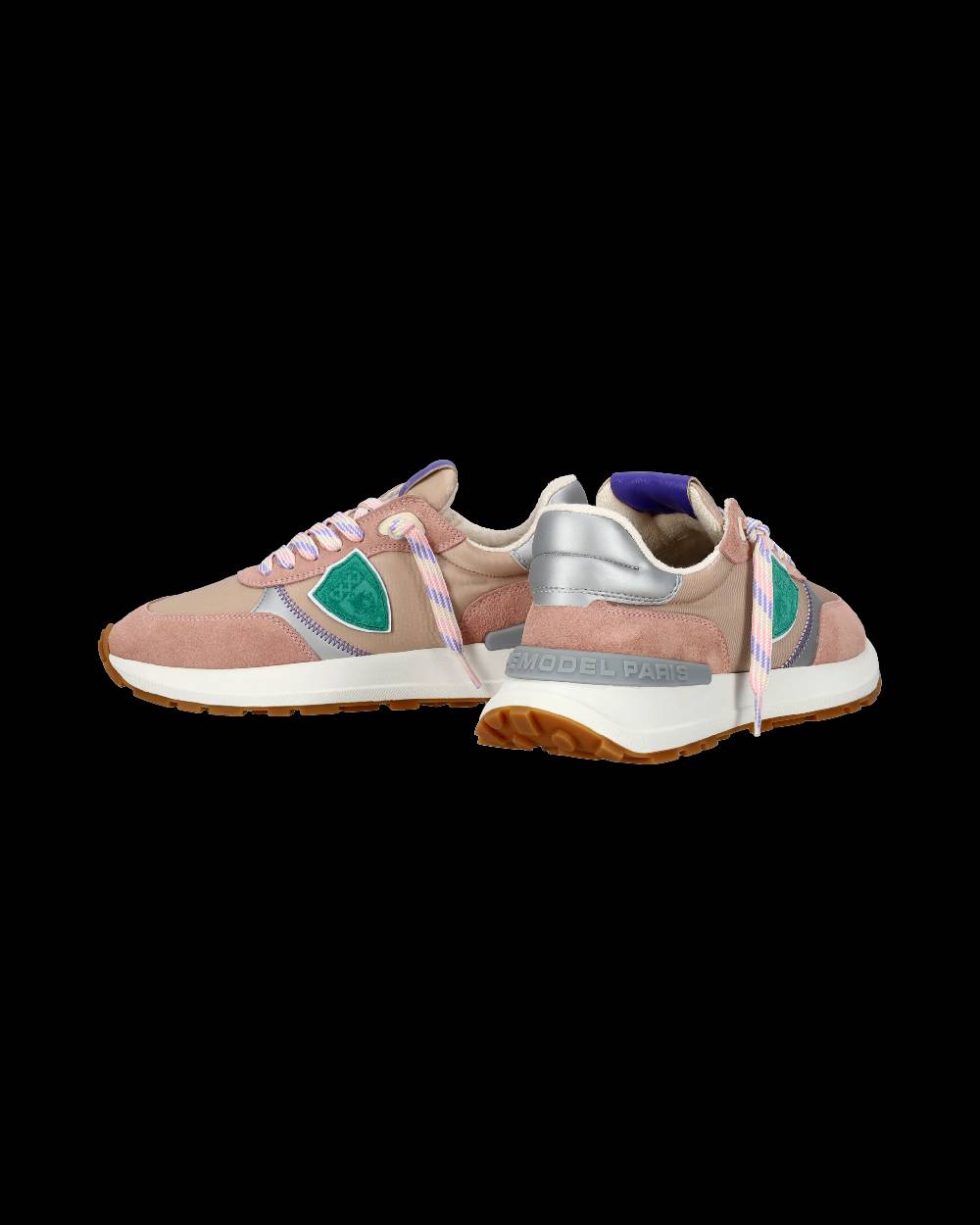 Philippe Model Sneaker Sportive Antibes Da Donna In Nylon E Pelle - Rosa