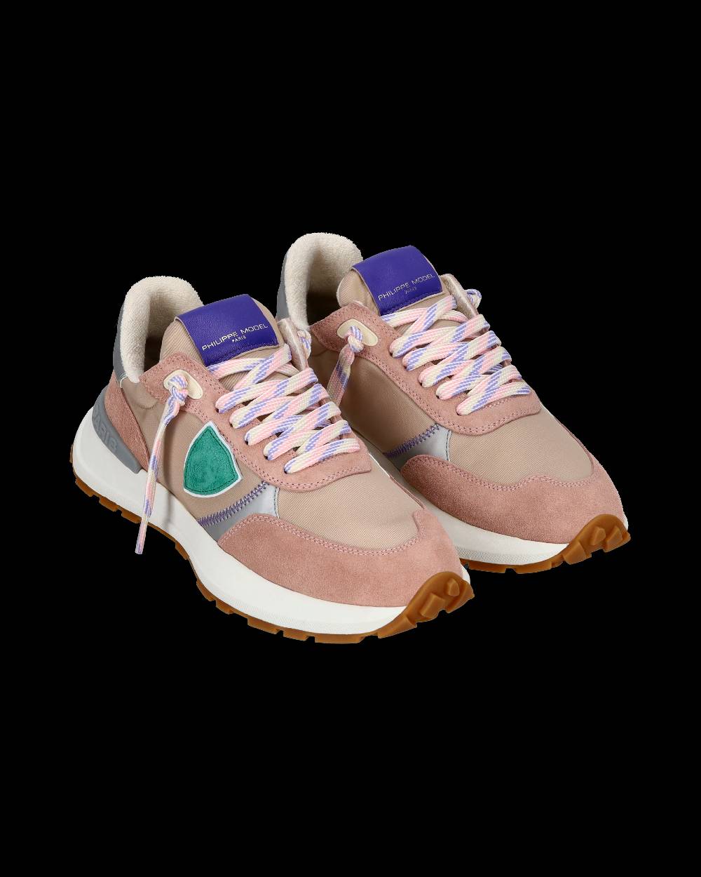 Philippe Model Sneaker sportive Antibes da donna in nylon e pelle - Rosa