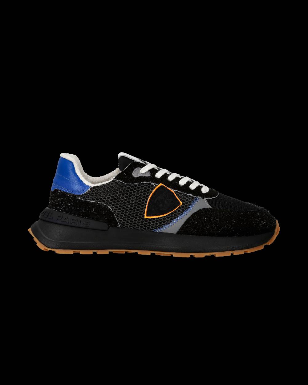 Philippe Model Sneaker Sportive Antibes Da Uomo In Nylon E Pelle - Nero E Arancione