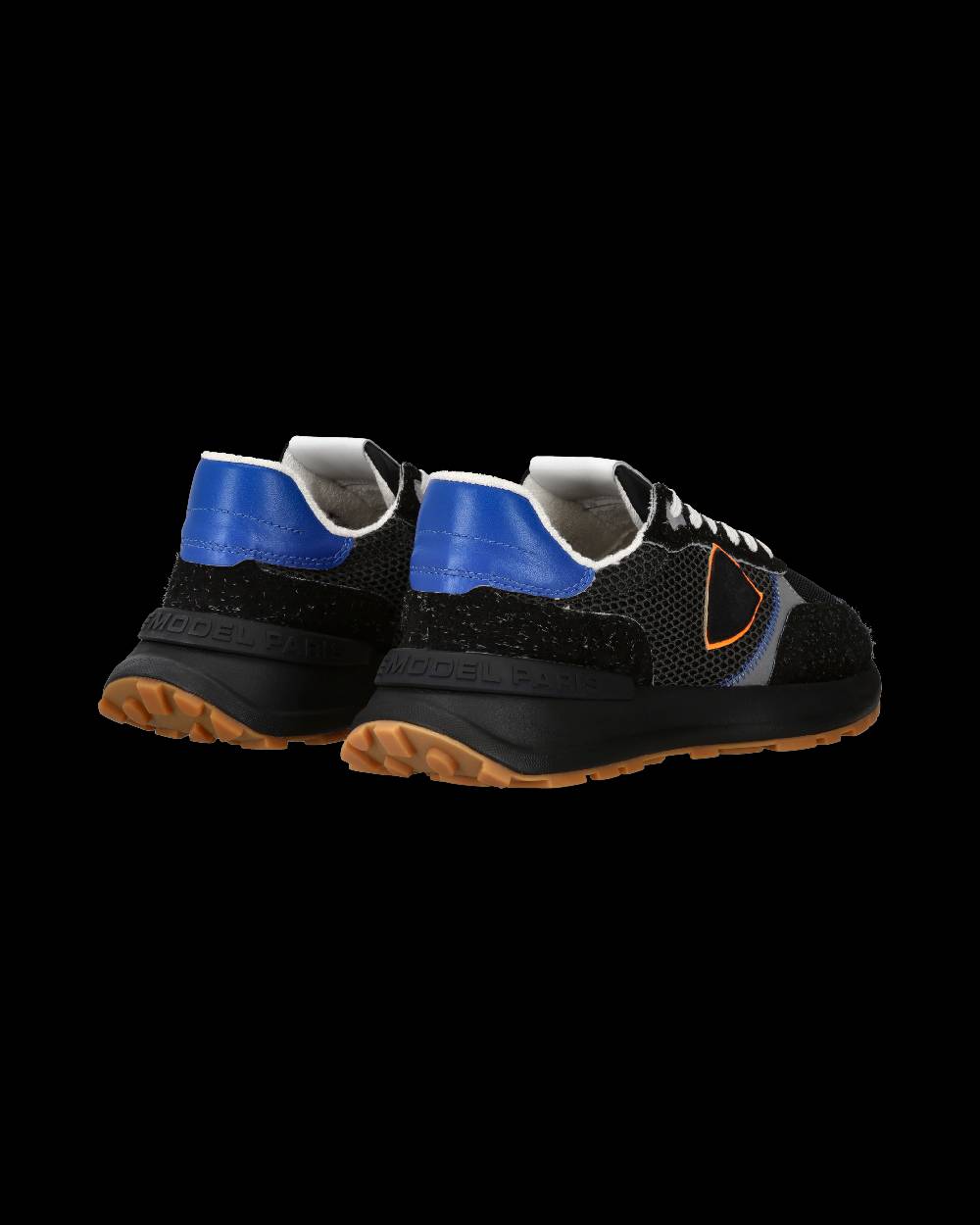 Philippe Model Sneaker Sportive Antibes Da Uomo In Nylon E Pelle - Nero E Arancione