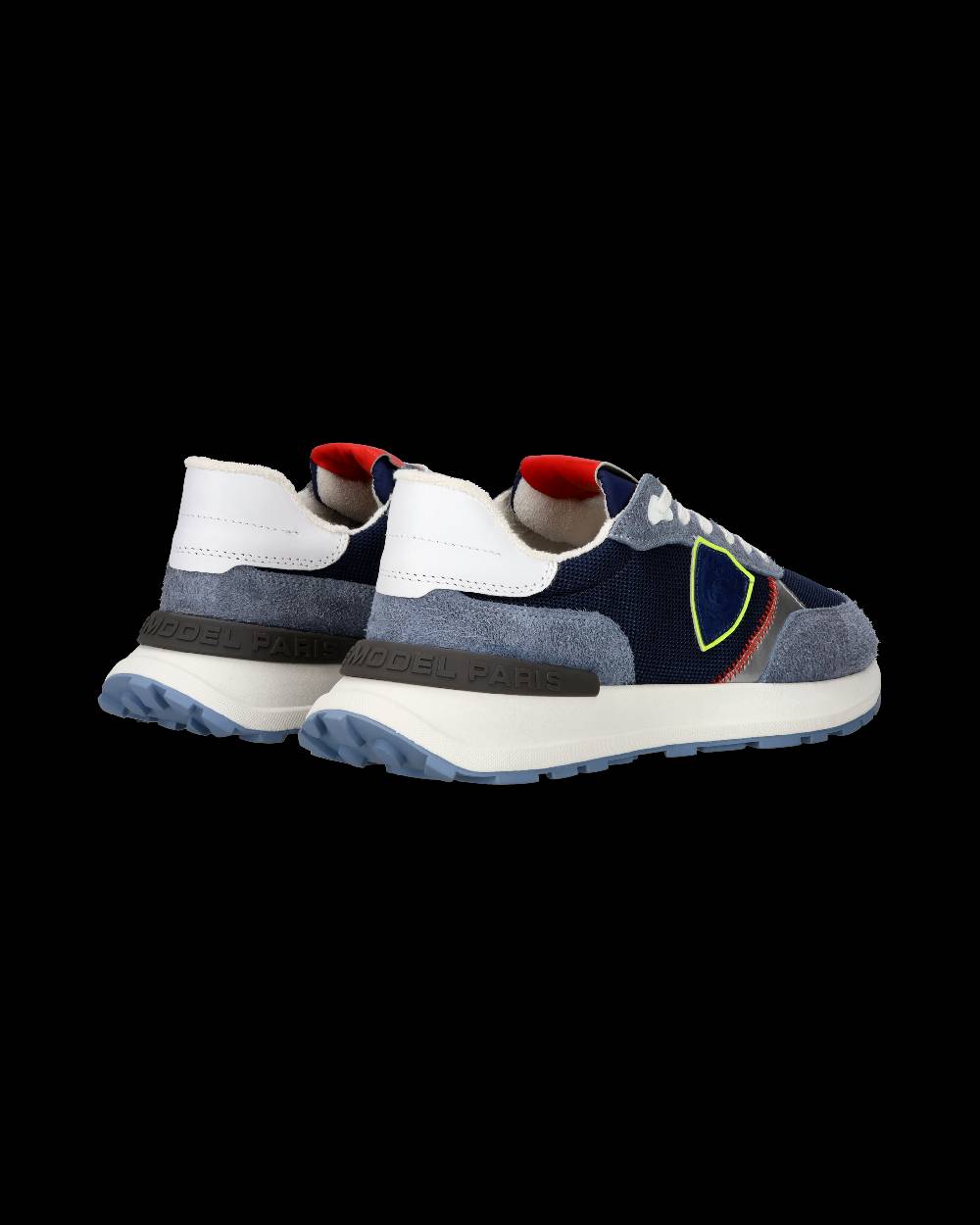 Philippe Model Sneaker Sportive Antibes Da Uomo In Nylon E Pelle - Blu E Denim