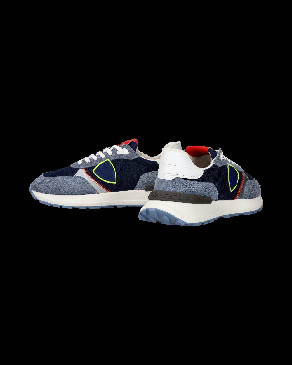 Philippe Model Sneaker Sportive Antibes Da Uomo In Nylon E Pelle - Blu E Denim