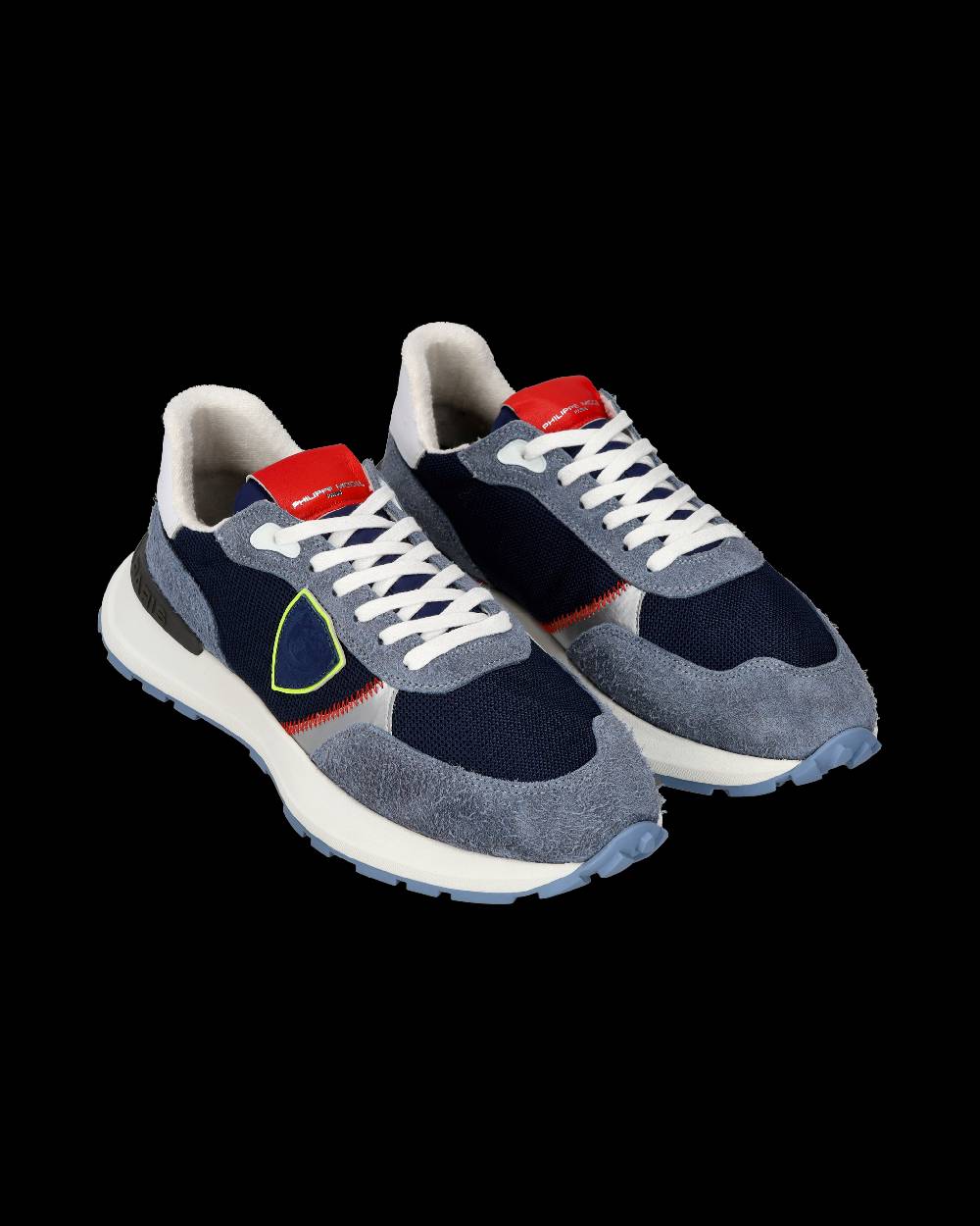 Philippe Model Sneaker sportive Antibes da uomo in nylon e pelle - Blu e denim